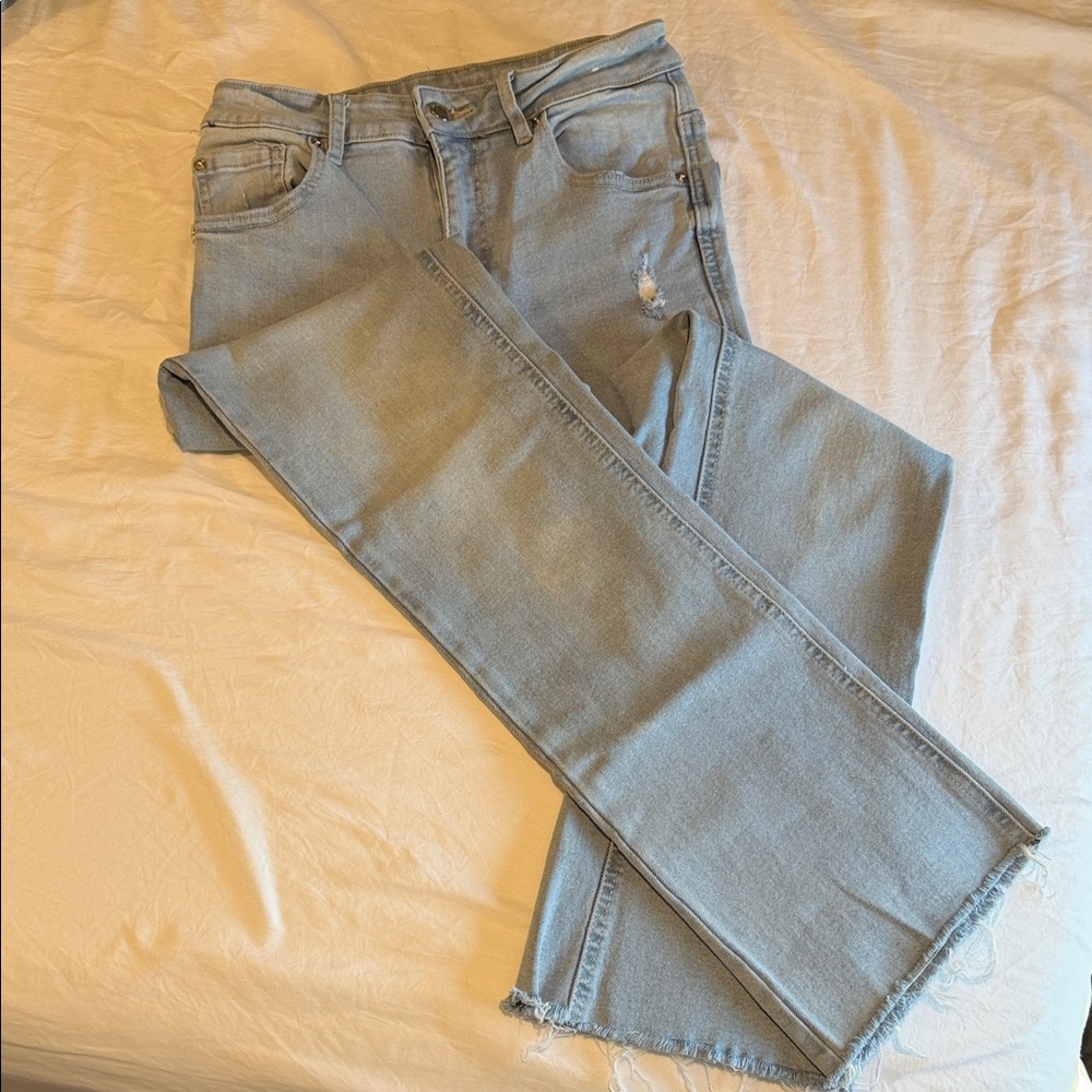 Light Blue Ankle & Cropped Jeans